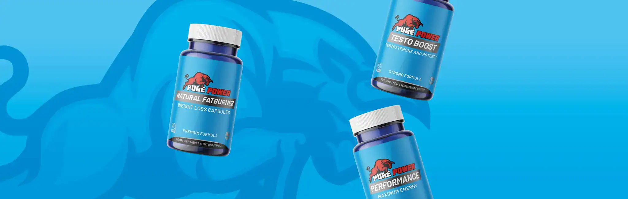 3 potjes supplementen van Pure Power